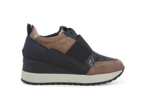 Melluso Scarpe Invernali Zeppa Slip-on Multimateriale Marrone R25542W-244001